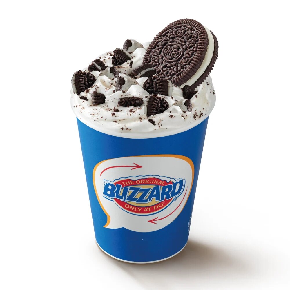 ภาพสินค้าอ้างอิง ไอศกรีม Blizzard ในถ้วยสีน้ำเงิน