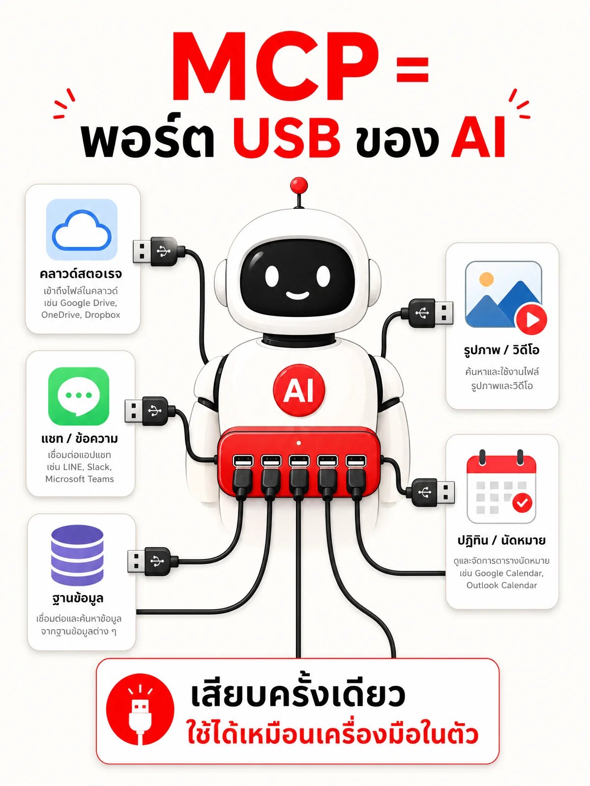 MCP เปรียบเหมือนพอร์ต USB ของ AI